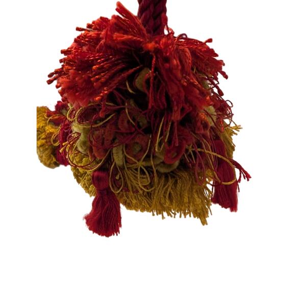 Set of Two Red & Gold Crystal Decorative Tassels - Picture 5 of 7